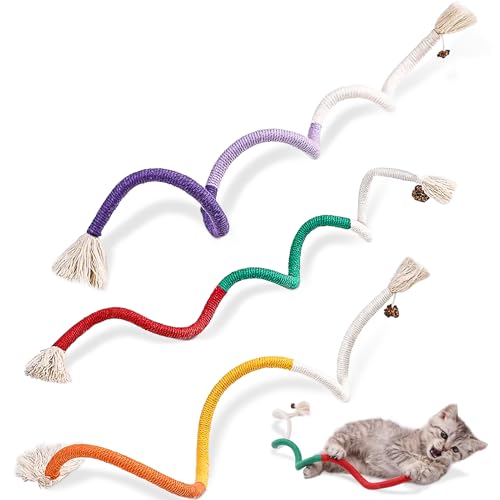Letalong 3 Stück Baumwollseil Katzenspielzeug für Indoor-Katzen, interaktives Katzenspielzeug mit Silvervine Obst für Katzen und Kätzchen, handgefertigtes Haustier-Kauspielzeug zur Zahnreinigung Letalong 3 Stück Baumwollseil Katzenspielzeug für Indoor-Katzen, interaktives Katzenspielzeug mit Silvervine Obst für Katzen und Kätzchen, handgefertigtes Haustier-Kauspielzeug zur Zahnreinigung von Letalong