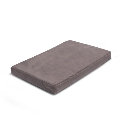 Letti Moderni Haustierbett Soffy Mat 6 cm Höhe, mit braunem oder grauem Kopfteil (Braun, 30 x 50 cm) von Letti Moderni