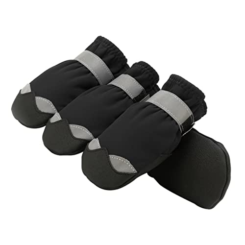Levemolo Haustierschuhe wasserdichte und rutschfeste Hundeschuhe zum Schneebergsteigen weiches Handgefühl waschbar reflektierende Außensohle Levemolo Haustierschuhe wasserdichte und rutschfeste Hundeschuhe zum Schneebergsteigen weiches Handgefühl waschbar reflektierende Außensohle von Levemolo