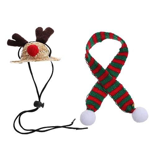 Levemolo Reptilienmütze Und Schal Weihnachtstasche Für Haustiere Verstellbar Bunt Warm Reptilienkostüm-Accessoire Levemolo Reptilienmütze Und Schal Weihnachtstasche Für Haustiere Verstellbar Bunt Warm Reptilienkostüm-Accessoire von Levemolo