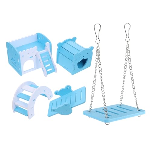 Levemolo 1satz Hamster Spielzeugset Teiliges Holzspielzeug Für Hamster Schlafhaus Schaukel Wippe Kletterleiter Für Kleintiere Fördert Spiel Und Training Aus Hochwertigem Holz Levemolo 1satz Hamster Spielzeugset Teiliges Holzspielzeug Für Hamster Schlafhaus Schaukel Wippe Kletterleiter Für Kleintiere Fördert Spiel Und Training Aus Hochwertigem Holz von Levemolo