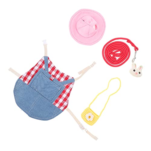 Levemolo 1 Satz Hasenkleidung Bunny Suit hasenmüzte Animal Costume Kaninchenkleidung Hasen Spielzeug Hasenleine Kaninchen-Leine Hasen-Geschirr-Kit Outdoor-Hasen-Kleidung Baumwolle rot Levemolo 1 Satz Hasenkleidung Bunny Suit hasenmüzte Animal Costume Kaninchenkleidung Hasen Spielzeug Hasenleine Kaninchen-Leine Hasen-Geschirr-Kit Outdoor-Hasen-Kleidung Baumwolle rot von Levemolo