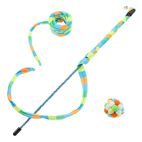 Levemolo Interaktives Katzenjagdspielzeug-Set 39 cm Katzenspielzeug Federbälle Für Hauskatzen Levemolo Interaktives Katzenjagdspielzeug-Set 39 cm Katzenspielzeug Federbälle Für Hauskatzen von Levemolo