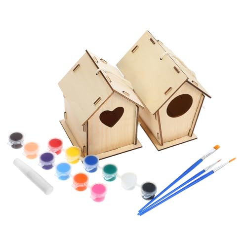 Levemolo Vogelhäuschen-bausatz Aus Holz Für Jungen Und Unfertiges Vogelhäuschen-Spielzeug Handbemalt Spielzeug Für Jungen Und Mädchen Für Kreatives Fantasievolles Spielen Levemolo Vogelhäuschen-bausatz Aus Holz Für Jungen Und Unfertiges Vogelhäuschen-Spielzeug Handbemalt Spielzeug Für Jungen Und Mädchen Für Kreatives Fantasievolles Spielen von Levemolo