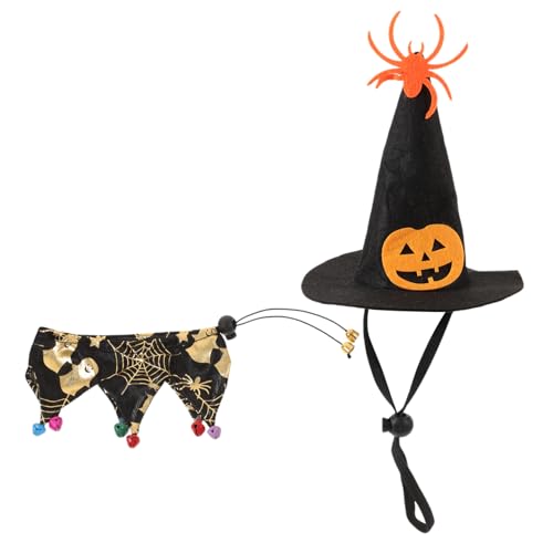Levemolo Katzen Halloween-kostüm Katzen-Haustier-Outfit Mit Hexenhut Halloween-katzenhalsband Requisiten Partykostüm Levemolo Katzen Halloween-kostüm Katzen-Haustier-Outfit Mit Hexenhut Halloween-katzenhalsband Requisiten Partykostüm von Levemolo