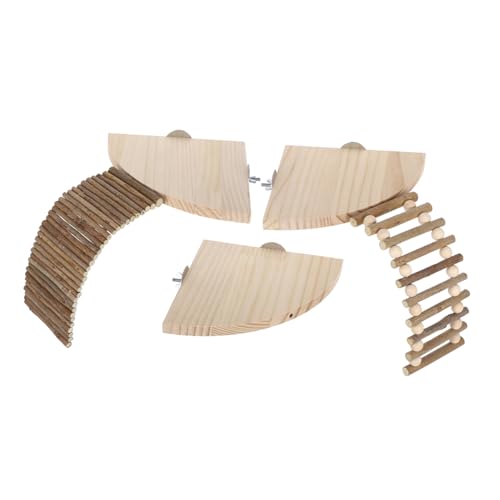 Levemolo 1 Set Holz-Hamster-kletterplattform: Chinchilla-Hamster-kletterplattform Mit Leiter – Innenspielplatz Für Kleintierkäfige von Levemolo