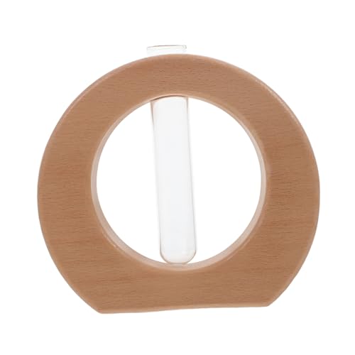 Levemolo Pflanzen Terrarium Glas Mit Holzständer Für Tischdeko Transparente Reagenzgläser Für Lebende Pflanzen Blumenbehälter Für Innenraum von Levemolo
