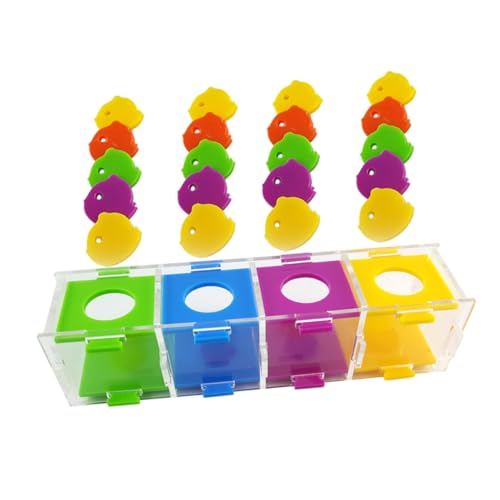 Levemolo Spielzeug-Set Für Fliegende Vögel Papageien-zubehör Für Nymphensittiche Vogelspielzeug Sortierbox Aus Acryl Für Das Training Von Haustierpapageien Farbe Levemolo Spielzeug-Set Für Fliegende Vögel Papageien-zubehör Für Nymphensittiche Vogelspielzeug Sortierbox Aus Acryl Für Das Training Von Haustierpapageien Farbe von Levemolo