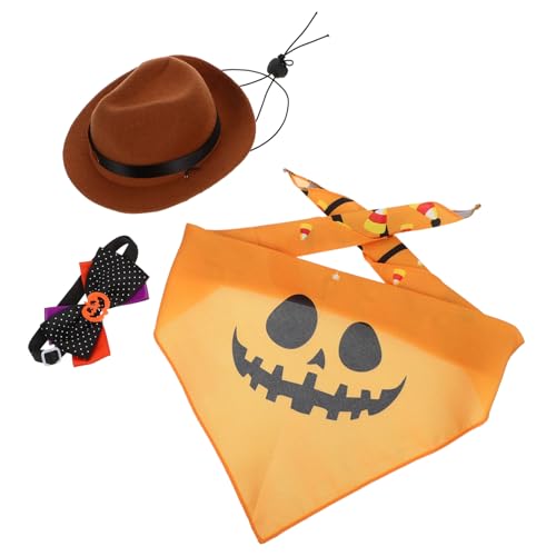 Levemolo 1 Set Umhang Fliegen Set, Katzenkostüm Set, Katzenfliege, Katzenhalsband Mit Fliege, Zartes Katzenhalstuch, Halloween Bandanas Für, Bezauberndes Katzenkostüm, Katzenfliege, von Levemolo