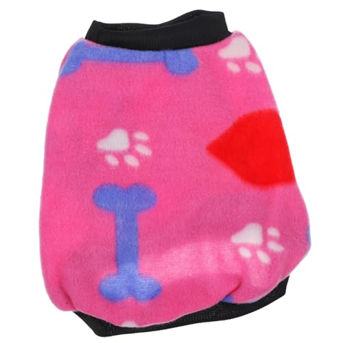 Levemolo 1stück Stylischer Hundepullover Aus Fleece Bequeme Warme Weste Für Kleine Hunde Für Partys Und Winteranlässe Einfache Handhabung Robust Und Langlebig Knochen- von Levemolo