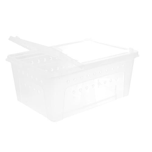 Levemolo Reptilien Futterbox Transparente Zuchtbox aus Kunststoff für Schlangen Eidechsen und Insekten Belüftet Leicht zu Reinigen für Terrarien von Levemolo