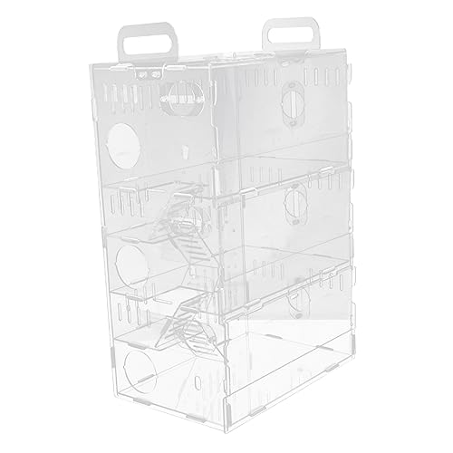 Levemolo Luxus Tier Schloss Acryl Hamster Käfig Meerschweinchen Hause 3 Tier 30x20x45cm Beobachtung Einfach Levemolo Luxus Tier Schloss Acryl Hamster Käfig Meerschweinchen Hause 3 Tier 30x20x45cm Beobachtung Einfach von Levemolo