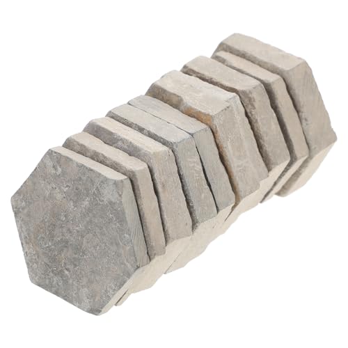 Levemolo 10 Stück Aquarium Dekorationssteine Teiliges Natürliche Felsenscheiben für Reptilien und Schildkröten Terrarium für Aquarien und Tierhaltung von Levemolo