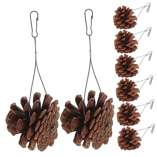 Levemolo 10stücke Natur-pinienzapfen Vogelkau-Spielzeug Für Vögel Und Nager Hängendes Kauspielzeug Für Papageien Und Kaninchen Langlebig Und Sicher Spielen Und Kauen von Levemolo