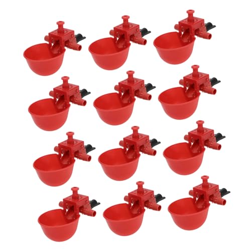 Levemolo 12 Stück Teiliges Verstellbares Automatisches Tränkschalen für Geflügel aus Robustem Abs Geeignet für Hühner Tauben und Vögel Praktische Wasserversorgung für Zufällige Farbe von Levemolo