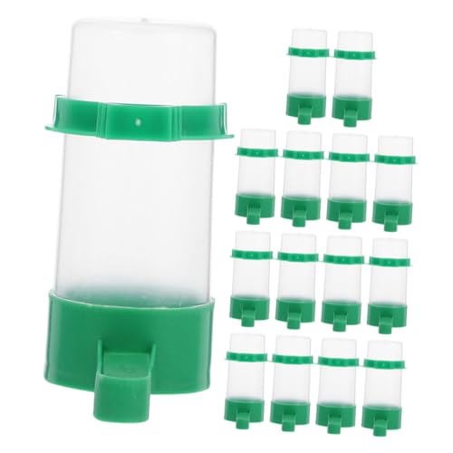 Levemolo 15 Stück Teiliges Automatisches Vogeltränken Futterset Auslaufsicherer Wasserspender und Futternapf Transparenter Trinkbehälter für Wellensittiche Papageien Kanarien Einfache von Levemolo