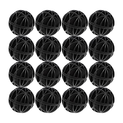 Levemolo 150 Stücke Aquarium Biologische Bälle Aquarium Biochemische Kugeln Filterkugeln (schwarz) von Levemolo