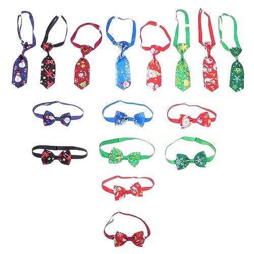 Levemolo 16 Stück Teiliges Weihnachts Haustierfliegen mit Verstellbarem Halsband Leichte Waschbare Hundekrawatten und Katzenfliegen für Weihnachtsfeiern Fotoshootings und Festliche Anlässe von Levemolo