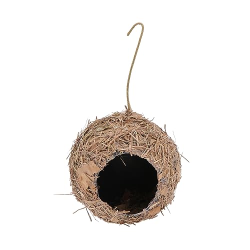 Levemolo Vogelhaus-Dekoration aus Stroh gewebtes Nest hängendes Vogelnest Simulationsvogelhaus für Garten Heimdekoration Vogelschutz Levemolo Vogelhaus-Dekoration aus Stroh gewebtes Nest hängendes Vogelnest Simulationsvogelhaus für Garten Heimdekoration Vogelschutz von Levemolo