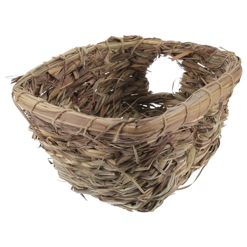 Levemolo Seegras-Versteck für Kleintiere Meerschweinchenhütte Grashaus warmes Nest für Hamster Kaninchen und Ratten von Levemolo