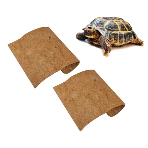 Levemolo 2 Stück Reptilien Kokosfasermatte Atmungsaktiv Natürliche Kokosmatte als Haustierunterlage für Schildkröten und Kleintiere Umweltfreundlich Geruchlos von Levemolo