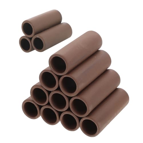 Levemolo 2 Stück Terrakotta Brutröhre Aquarium Dekoration Hiding Cave Versteck für Garnelen Zucht Zubehör für Aquarien von Levemolo