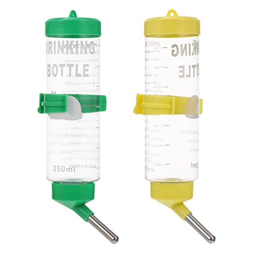 Levemolo 2 Stück 250ml Trinkflasche für Kaninchen Chinchillas Auslaufsichere Wasserflasche mit Aufhängung für Kleintiere Futter und Wasserspender für Haustiere Levemolo 2 Stück 250ml Trinkflasche für Kaninchen Chinchillas Auslaufsichere Wasserflasche mit Aufhängung für Kleintiere Futter und Wasserspender für Haustiere von Levemolo
