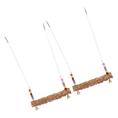 Levemolo 2 Stück Holz Vogelstange Papageien Spielzeug Vogel Vogelständer Für Hühner Unterhaltungsstange von Levemolo