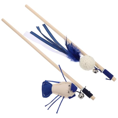 Levemolo 2stücke Teiliges Interaktives Katzen Spielzeug Holz Teaser Sticks Mit Und Fördert Spieltrieb Und Bewegung Ihrer Katze Für Wohnungskatzen Und Gemeinsames Spielen Levemolo 2stücke Teiliges Interaktives Katzen Spielzeug Holz Teaser Sticks Mit Und Fördert Spieltrieb Und Bewegung Ihrer Katze Für Wohnungskatzen Und Gemeinsames Spielen von Levemolo