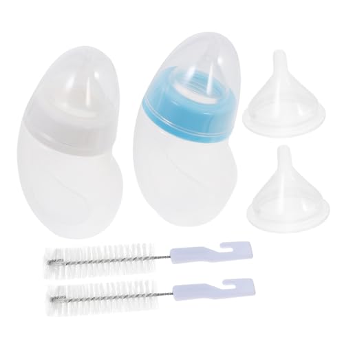 Levemolo Flaschen Für Neugeborene Und Kätzchen Hunde-Flasche Katzen-Flaschen 180 Ml Bogenförmige Flasche Tierfütterungszubehör Zufällige Farbe von Levemolo