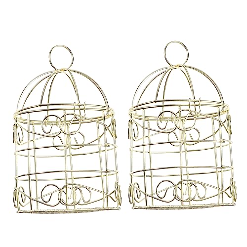 Levemolo 2 Stücke Retro Goldener Vogel Käfig Eisen Kunst Aushöhlen Vogel Käfig Vogel Futtersuche Korb Levemolo 2 Stücke Retro Goldener Vogel Käfig Eisen Kunst Aushöhlen Vogel Käfig Vogel Futtersuche Korb von Levemolo