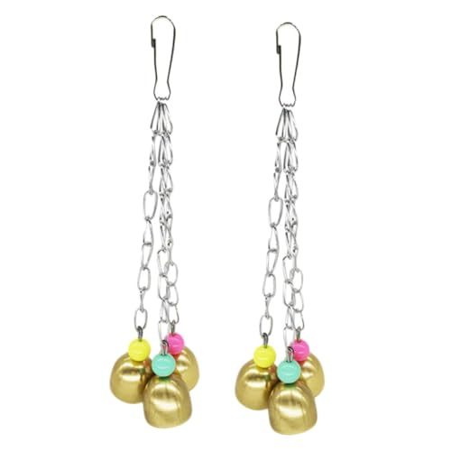 Levemolo Vogel Papagei Glocke Set 2 Stück Haustier Käfig Spielzeug Glocken Einfache Hängende Design Zufällige Farbe Levemolo Vogel Papagei Glocke Set 2 Stück Haustier Käfig Spielzeug Glocken Einfache Hängende Design Zufällige Farbe von Levemolo
