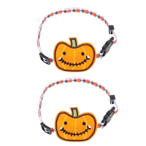 Levemolo 2pcs Halloween Themed Hundekragen Kürbismuster Hundekragen Einstellbare Haustierkragen Dekoration Levemolo 2pcs Halloween Themed Hundekragen Kürbismuster Hundekragen Einstellbare Haustierkragen Dekoration von Levemolo