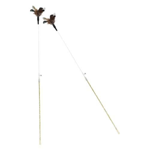Levemolo 2er-Pack Katzenspielzeug-Set Mit Glöckchen-teaserstäben Für Interaktives Spielen Kätzchenspielzeug Haustier-teaserstab Zum Trainieren Levemolo 2er-Pack Katzenspielzeug-Set Mit Glöckchen-teaserstäben Für Interaktives Spielen Kätzchenspielzeug Haustier-teaserstab Zum Trainieren von Levemolo