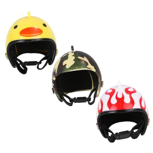 Levemolo 3 STÜCKE Teiliges Verstellbares Haustier hühnerhelm Langlebigem Material Elastisch und Bequem Geeignet für Hühner Hennen Papageien Enten und Andere Geflügelarten von Levemolo