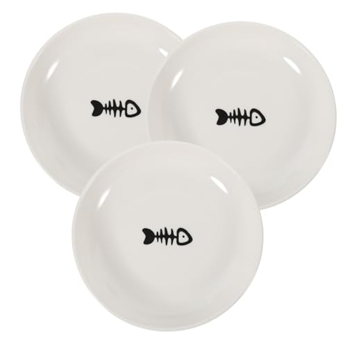 Levemolo Niedliches Katzennapf-Set 3-teilig Keramik-katzenfutternäpfe Breiter Rand Flaches Napfdesign rutschfeste Silikonbasis für Den Innen- und Außenbereich Levemolo Niedliches Katzennapf-Set 3-teilig Keramik-katzenfutternäpfe Breiter Rand Flaches Napfdesign rutschfeste Silikonbasis für Den Innen- und Außenbereich von Levemolo