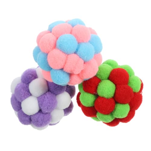 Levemolo 3 stücke Katze Spielzeug Bälle mit Glocken Weichem Plüsch Interaktive Indoor Katze Bälle Spielzeug Kätzchen Kauen Bälle Levemolo 3 stücke Katze Spielzeug Bälle mit Glocken Weichem Plüsch Interaktive Indoor Katze Bälle Spielzeug Kätzchen Kauen Bälle von Levemolo