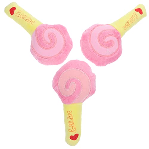 Levemolo 3Pcs Hund Lollipop Spielzeug Quietschende Plüsch Welpen Beißen Spielzeug für Hund Kauen Interaktive Spielen Levemolo 3Pcs Hund Lollipop Spielzeug Quietschende Plüsch Welpen Beißen Spielzeug für Hund Kauen Interaktive Spielen von Levemolo