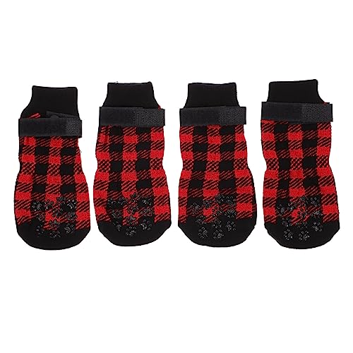 Levemolo Pfotenschutz für Haustiere weihnachtliche Haustiersocken rutschfeste Unterseite für Wärme Levemolo Pfotenschutz für Haustiere weihnachtliche Haustiersocken rutschfeste Unterseite für Wärme von Levemolo