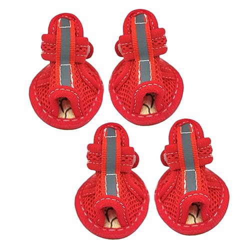 Levemolo 4 Stück Mesh-hundeschuhe Atmungsaktive Haustier-Nicht-hundeschuhe Für Haustiere Bequeme Outdoor-welpen-/katzenschuhe – Burn Levemolo 4 Stück Mesh-hundeschuhe Atmungsaktive Haustier-Nicht-hundeschuhe Für Haustiere Bequeme Outdoor-welpen-/katzenschuhe – Burn von Levemolo
