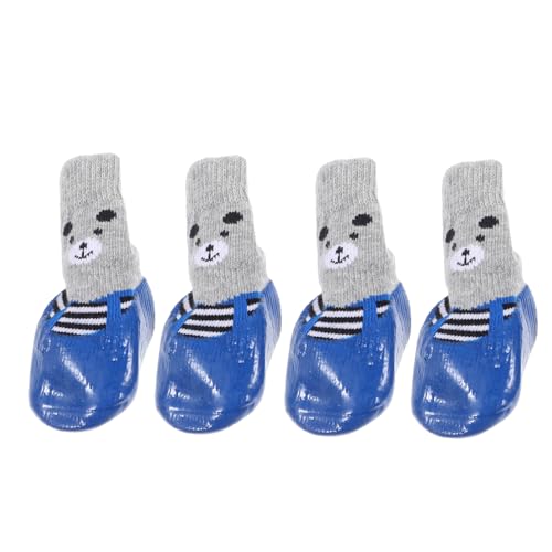 Levemolo 4 Stück Haustierschuhe hundepfoten hundezubehör Dog Accessories wasserfeste Schuhe Hunde Accessories Hundesocke Pfotenschutz Socken für Hunde Welpenbedarf Baumwolle Sky-Blue Levemolo 4 Stück Haustierschuhe hundepfoten hundezubehör Dog Accessories wasserfeste Schuhe Hunde Accessories Hundesocke Pfotenschutz Socken für Hunde Welpenbedarf Baumwolle Sky-Blue von Levemolo