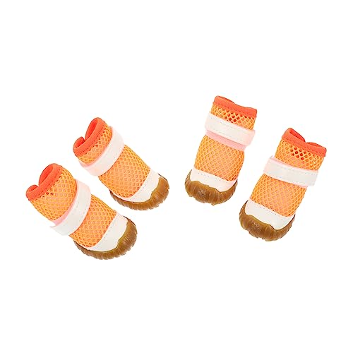 Levemolo Hundeschuhe 4 Stück Atmungsaktive Welpenschuhe Verschleißfest Bequem für Ihr Haustier Orange Levemolo Hundeschuhe 4 Stück Atmungsaktive Welpenschuhe Verschleißfest Bequem für Ihr Haustier Orange von Levemolo