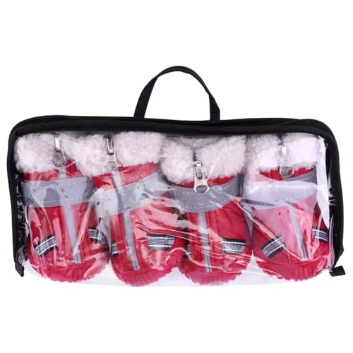 Levemolo Haustier Schneestiefel Hundesocken Schneeschuhe Warme Bequeme Hundeschuhe Set Levemolo Haustier Schneestiefel Hundesocken Schneeschuhe Warme Bequeme Hundeschuhe Set von Levemolo