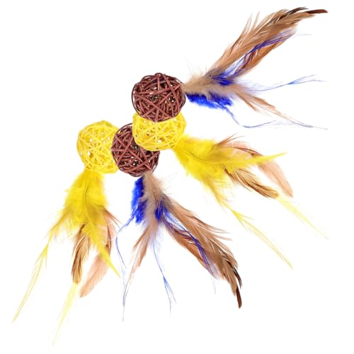 Levemolo 4 stücke Katze Spielzeug Bälle mit Glocken Kätzchen Spielzeug für Indoor Katzen Rattan Bälle Katze Spielzeug Levemolo 4 stücke Katze Spielzeug Bälle mit Glocken Kätzchen Spielzeug für Indoor Katzen Rattan Bälle Katze Spielzeug von Levemolo