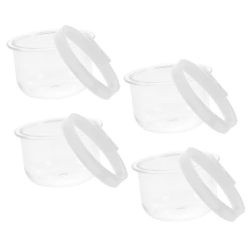 Levemolo 4 Stück Papageien Wasserspender, Papageienkäfig Futternapf, Papageiennapf, Vogelfutternapf Für Käfig, Vogelkäfig Futterhalter, Napf Für Papageienfutter, Vogelkäfig Wassernapf, von Levemolo