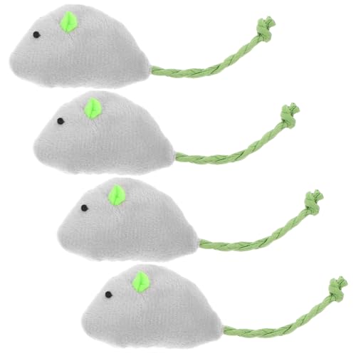 Levemolo Realistisches Simulations-plüsch-rattenspielzeug 4-teilig Interaktives Jagdspielzeug Für Katzen Weich Beweglich Teaser Für Kätzchen Levemolo Realistisches Simulations-plüsch-rattenspielzeug 4-teilig Interaktives Jagdspielzeug Für Katzen Weich Beweglich Teaser Für Kätzchen von Levemolo