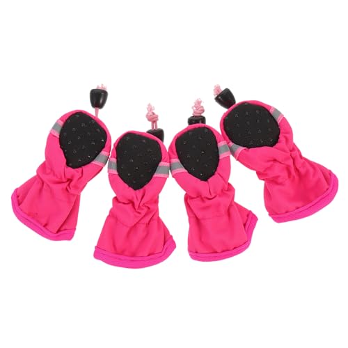 Levemolo Haustierschuhe wasserdicht 4 Stück Hunderegenschuhe rutschfeste Haustierstiefel Haustier-Hundeschuhe Levemolo Haustierschuhe wasserdicht 4 Stück Hunderegenschuhe rutschfeste Haustierstiefel Haustier-Hundeschuhe von Levemolo