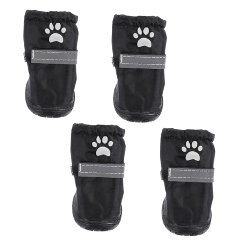 Levemolo 4 Stück wasserdichte Reflektierende Hundeschuhe aus Polyester rutschfeste Regenboots für Kleine und Mittelgroße Hunde Atmungsaktiv Vielseitig Einsetzbar für Outdoor und Levemolo 4 Stück wasserdichte Reflektierende Hundeschuhe aus Polyester rutschfeste Regenboots für Kleine und Mittelgroße Hunde Atmungsaktiv Vielseitig Einsetzbar für Outdoor und von Levemolo
