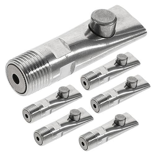 Levemolo 5 Stück Edelstahl Tränke, Viehbedarf, Viehtrog, Schweinetränke, Bauernhofzubehör, Schweinetränke, Hühnertränke, Kleine Tränke Für Schweine, Metall Schweinetränke, Schweinefütterer von Levemolo