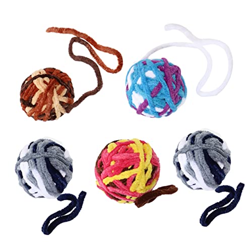 Levemolo Haustier Kätzchen Katze Spielzeug Glocken 5pcs Wollgarn Interaktives Kauspielzeug Für Katzen Spielzeit Zufällige Farbe Levemolo Haustier Kätzchen Katze Spielzeug Glocken 5pcs Wollgarn Interaktives Kauspielzeug Für Katzen Spielzeit Zufällige Farbe von Levemolo